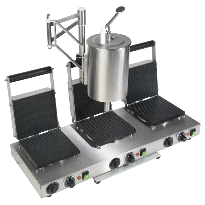Piastra Tripla per Coni e Cialde
