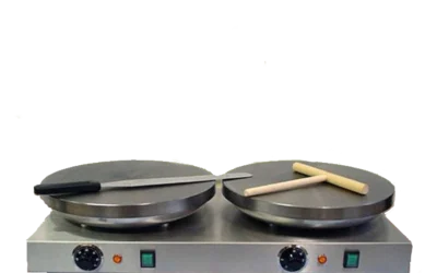 Piastra doppia per crepes elettrica