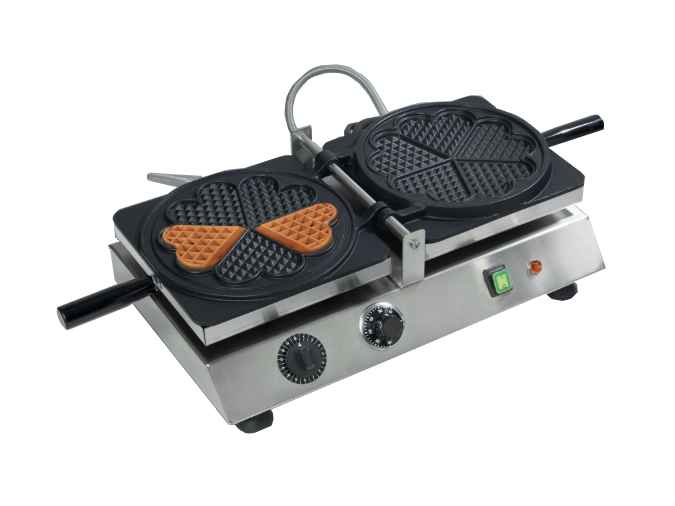 Piastra professionale per waffel a fiore