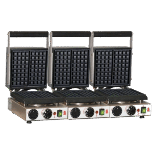 Piastra tripla per waffel quadrato